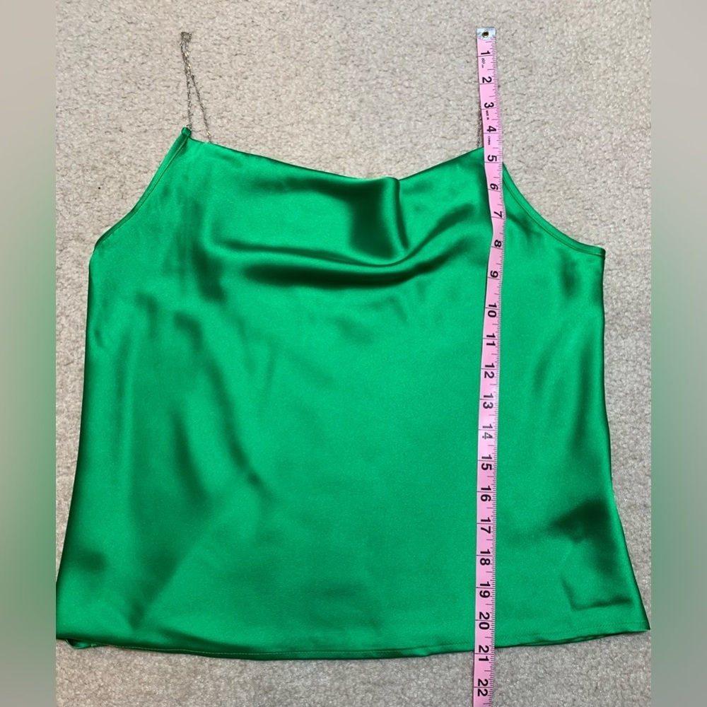 Nicole Miller Emerald‎ Green Satin Camisole Women Small NWT - Picture 6 of 7